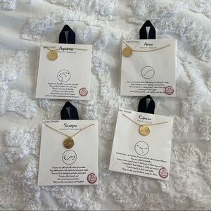 𝅺ZODIAC sign necklace bundle